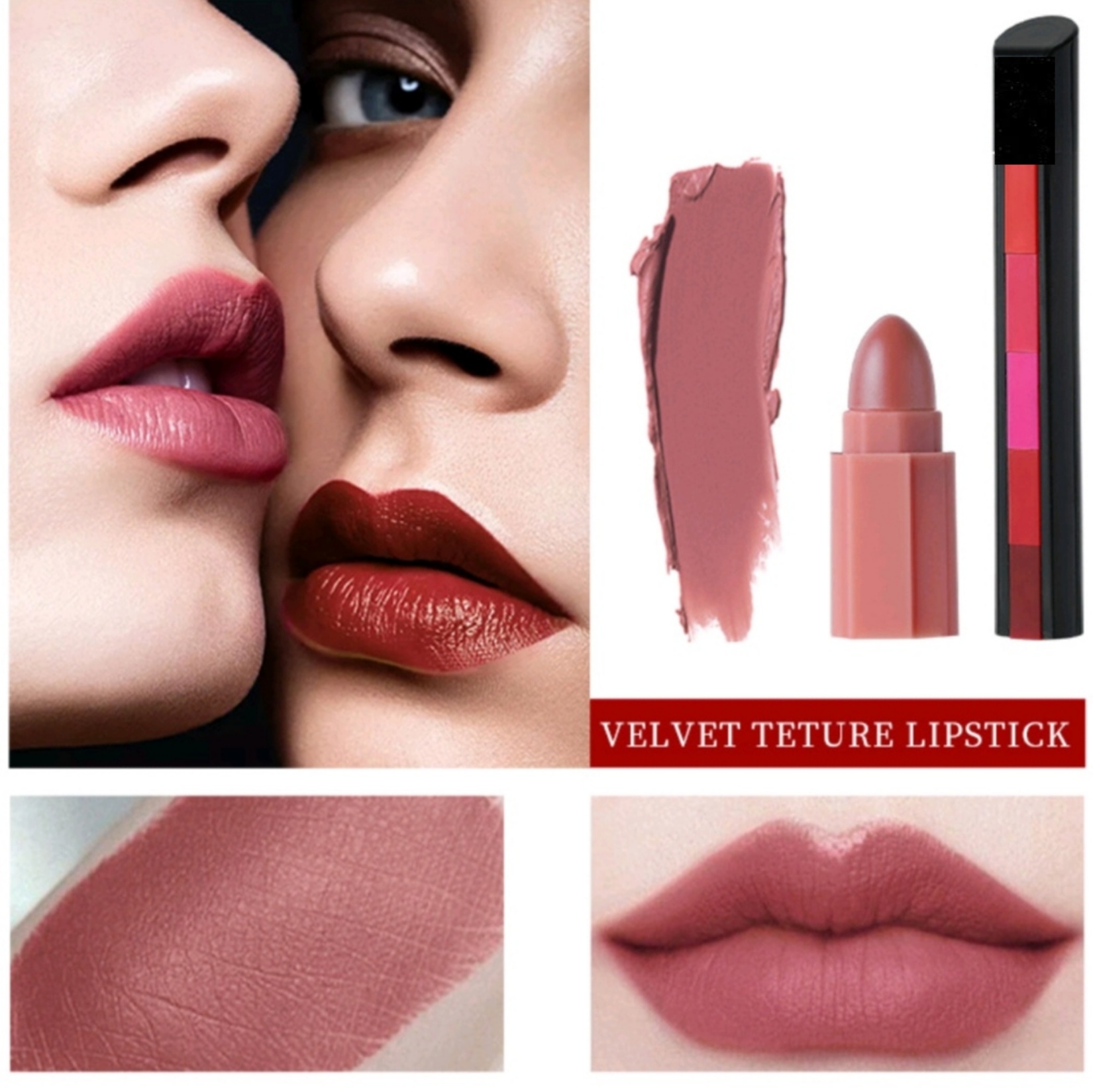 Huda 5-in-1 Magic Lipstick – 5 Shades, 1 Stick! (Buy 1 Get 1 Free)