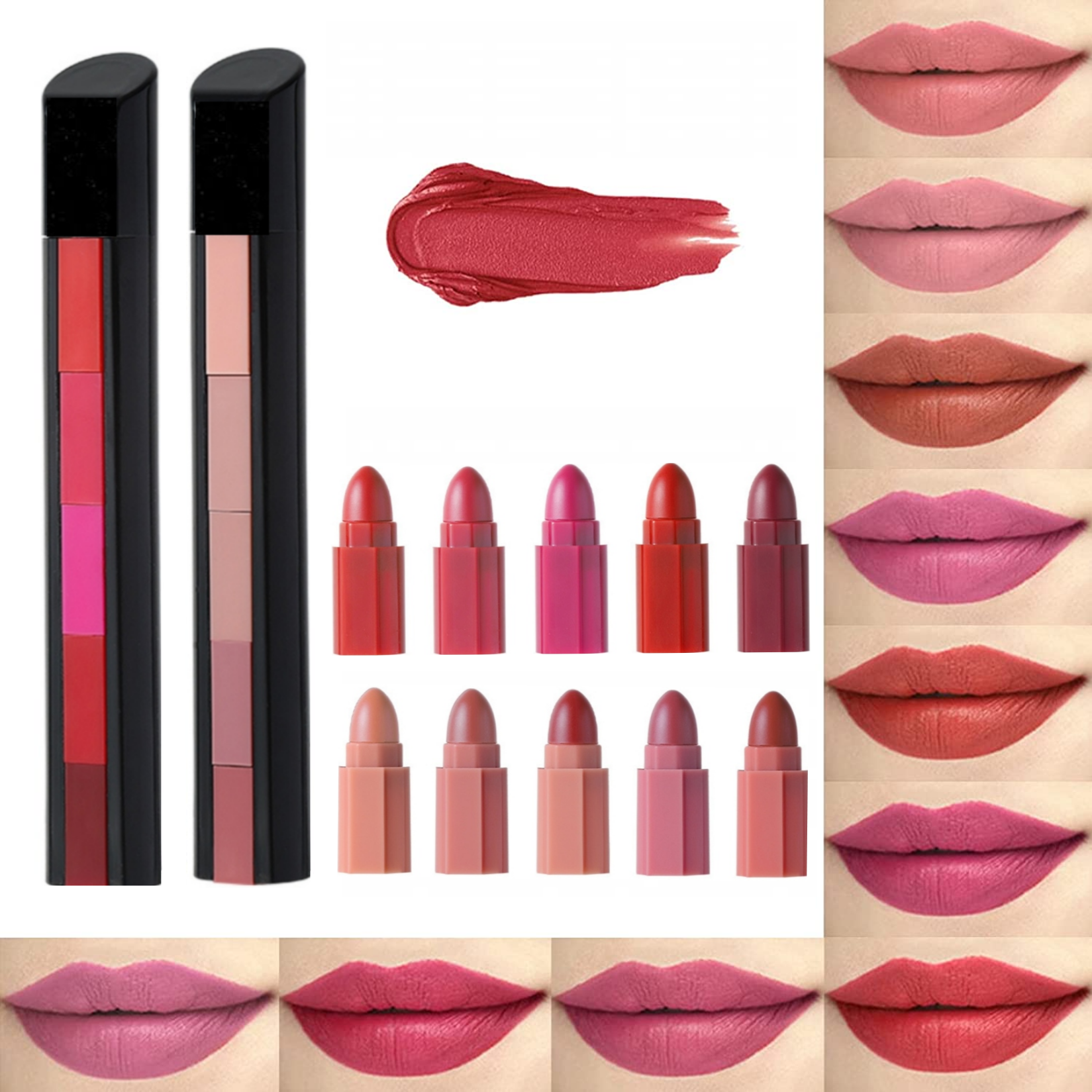 Huda 5-in-1 Magic Lipstick – 5 Shades, 1 Stick! (Buy 1 Get 1 Free)