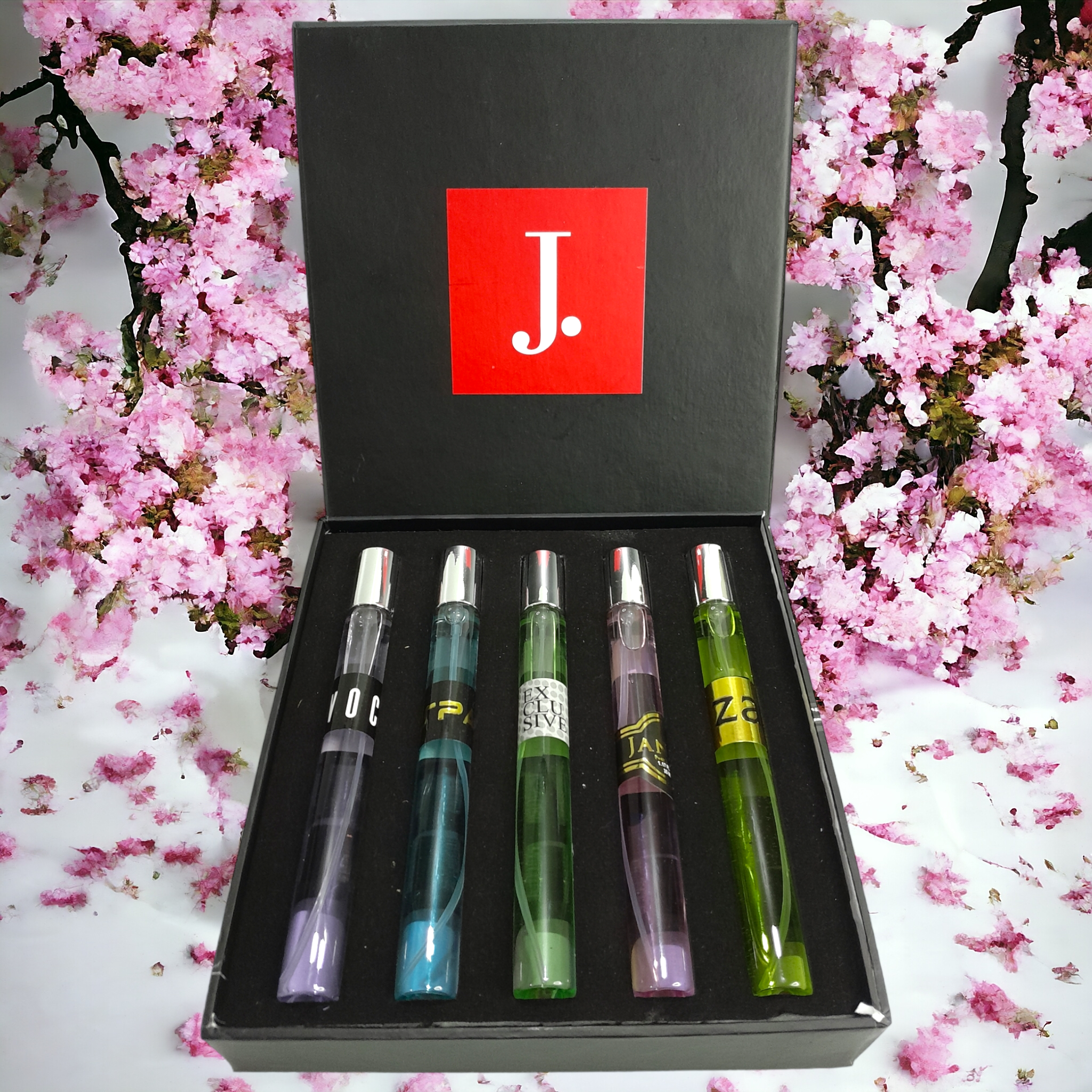 J. Perfume Tester Pack of 5 - Long-lasting, high-quality fragrances.