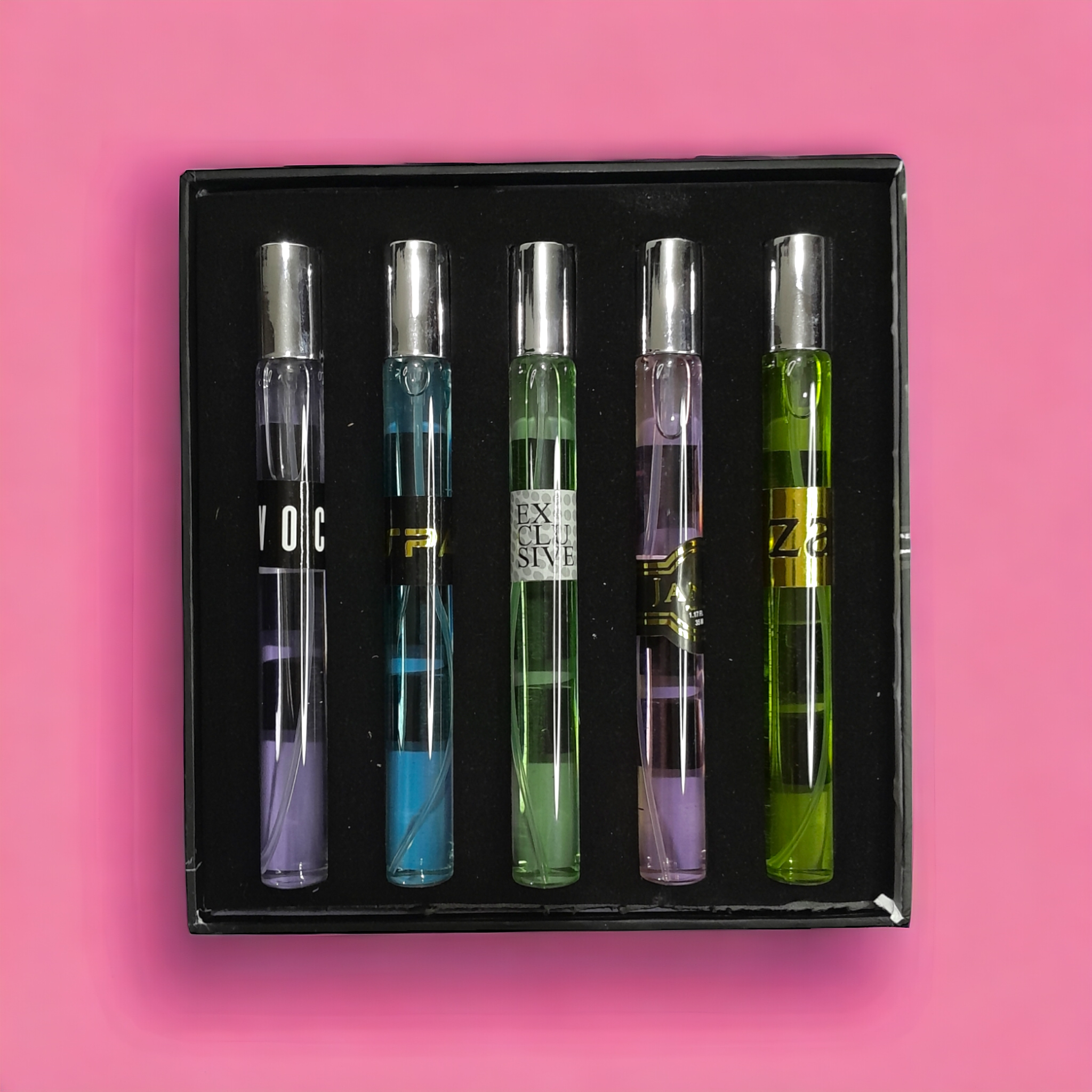 J. Perfume Tester Pack of 5 - Long-lasting, high-quality fragrances.